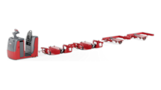 Linde’s LT06 – LT10 M / LT10 W logistic trains are ideal for transporting cargo in warehouses. Linde LT06 – LT10 M / LT10 W