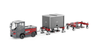 Linde’s heavy-duty LT16 Ch/BMh logistic trains are optimised for transporting goods outdoors. Linde LT16 Ch/BMh