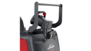 Close-up of an order picker with accessory support