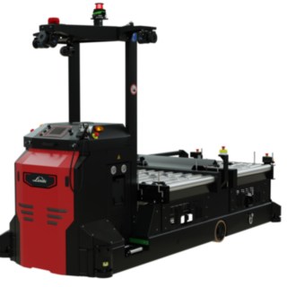 The FTS I-MATIC CT core is equipped with a dual system for picking up and transporting goods from conveyor systems.