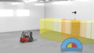 In the case of an individual door, the 'Circle' module is used to create a circular safety zone around the door Linde Door Control Circle creates a circular safety zone around the door